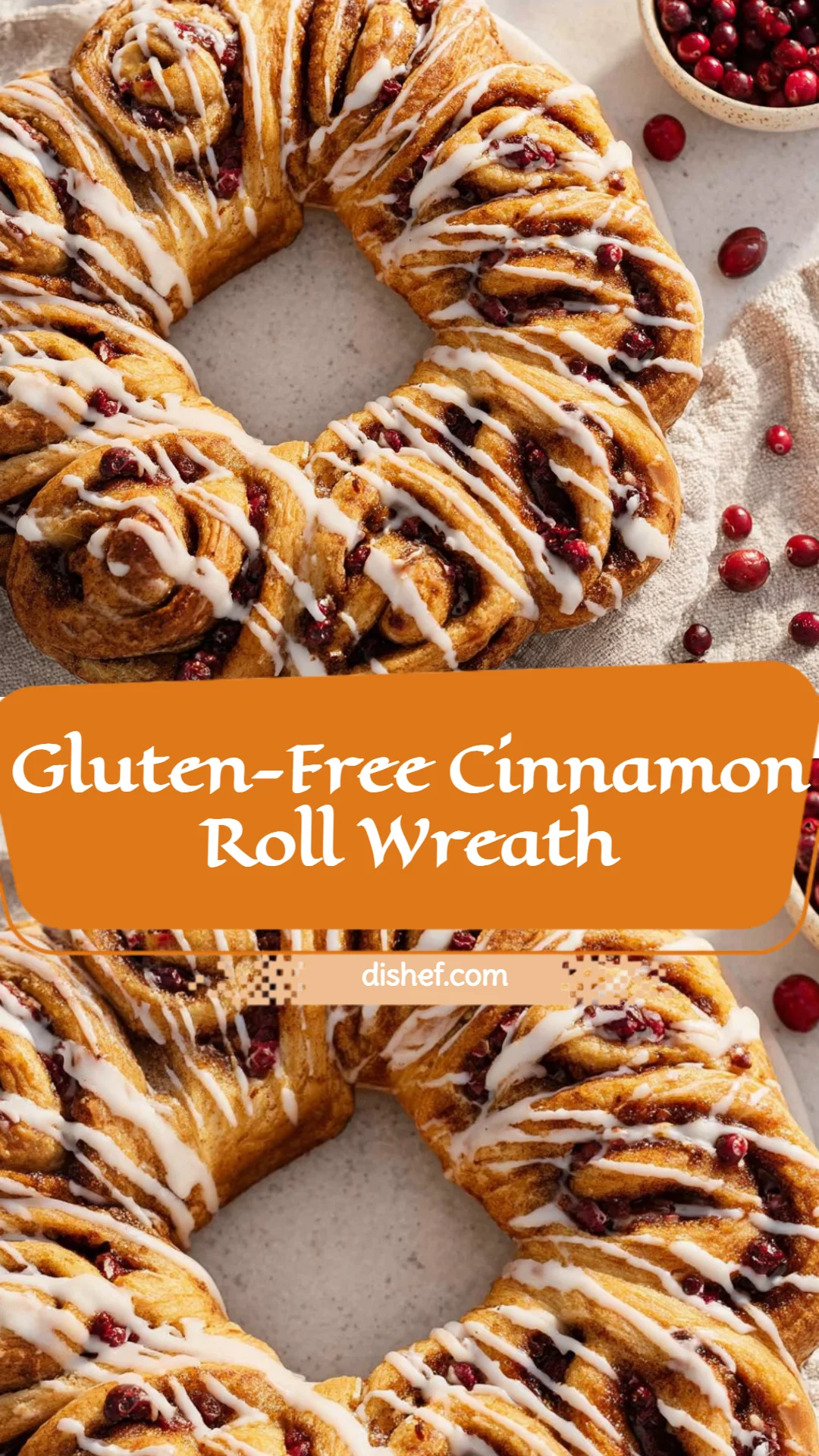 Gluten-Free Cinnamon Roll Wreath