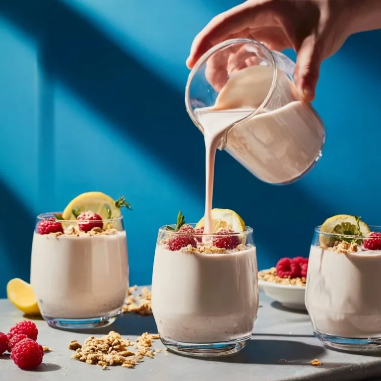 Ninja Creami Protein Milkshake recipe with fresh ingredients and protein powder