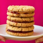 Peanut Butter and Jelly Cookies on a plate, showcasing their deliciousness