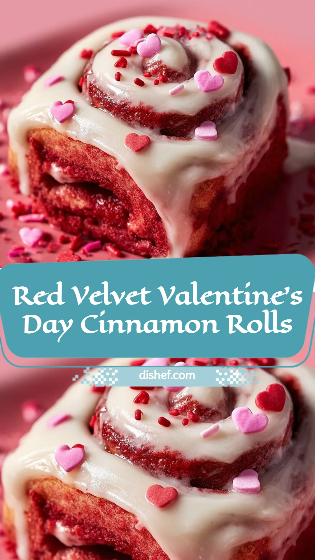 Red Velvet Valentine's Day Cinnamon Rolls