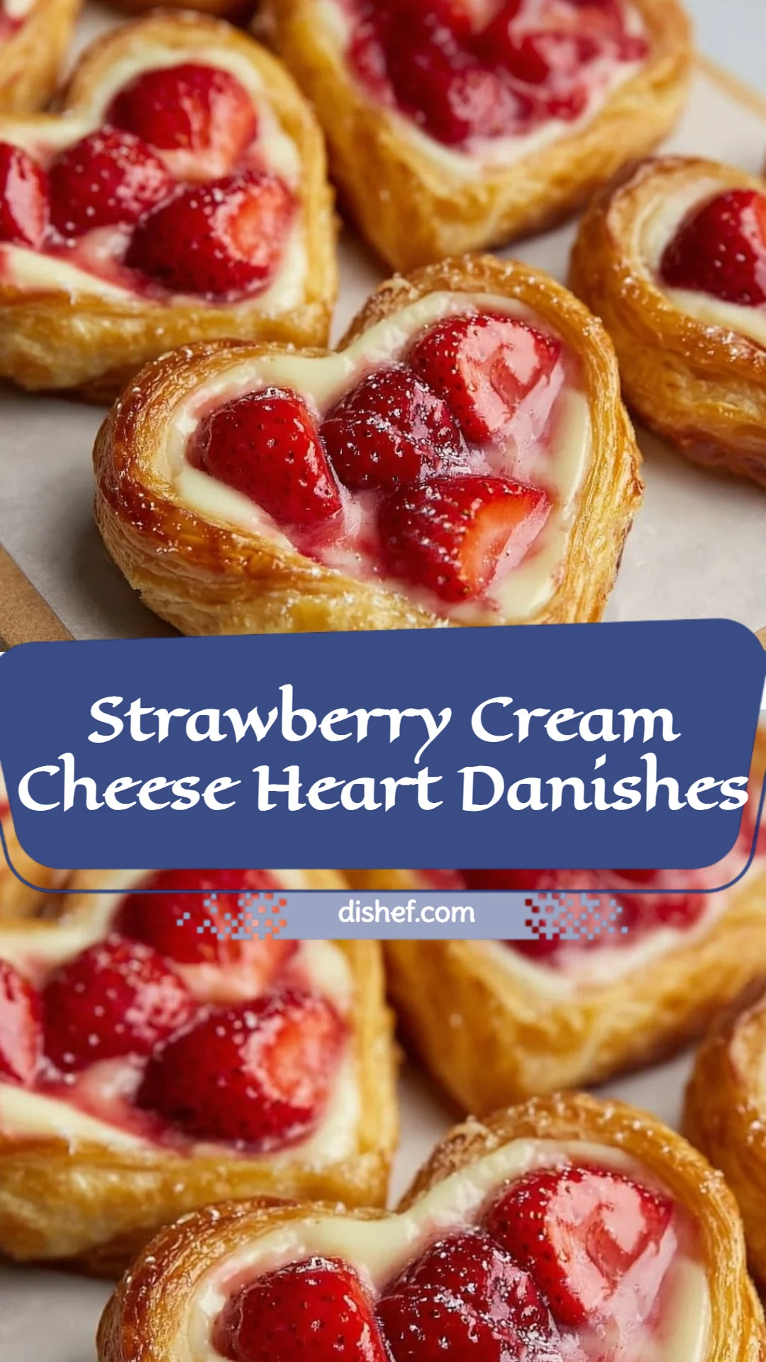 Strawberry Cream Cheese Heart Danishes