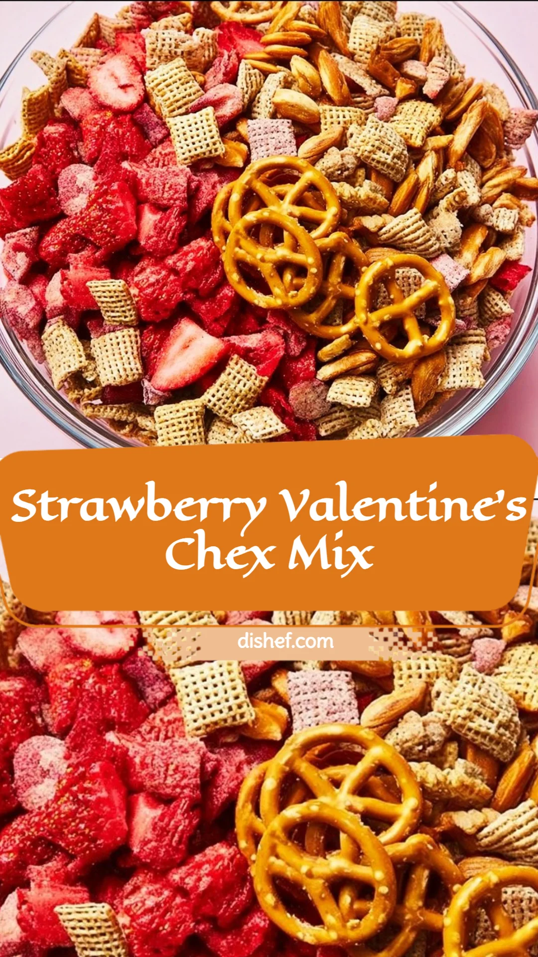 Strawberry Valentine's Chex Mix
