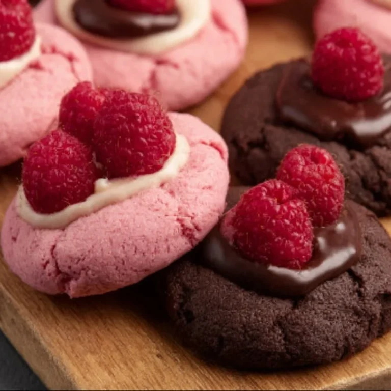 Delicious Valentine Ganache Cookies topped with rich chocolate ganache