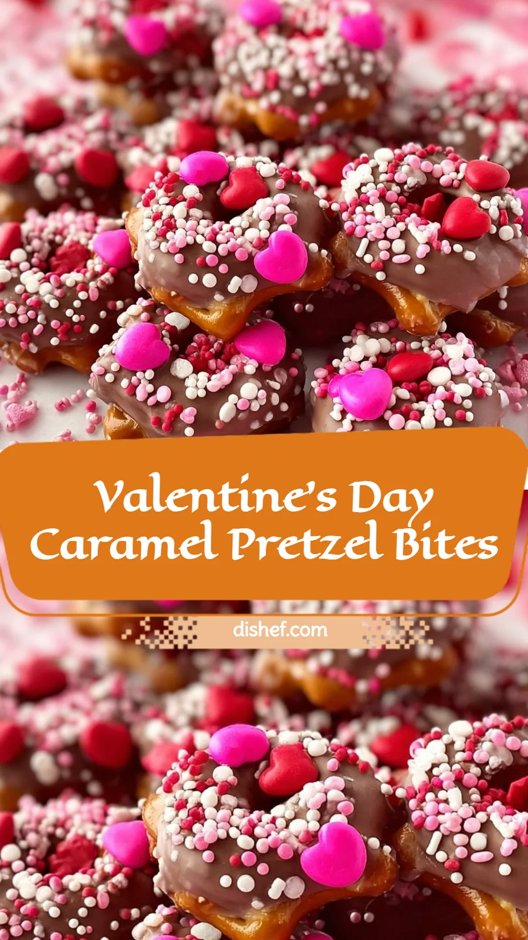 Valentine's Day Caramel Pretzel Bites