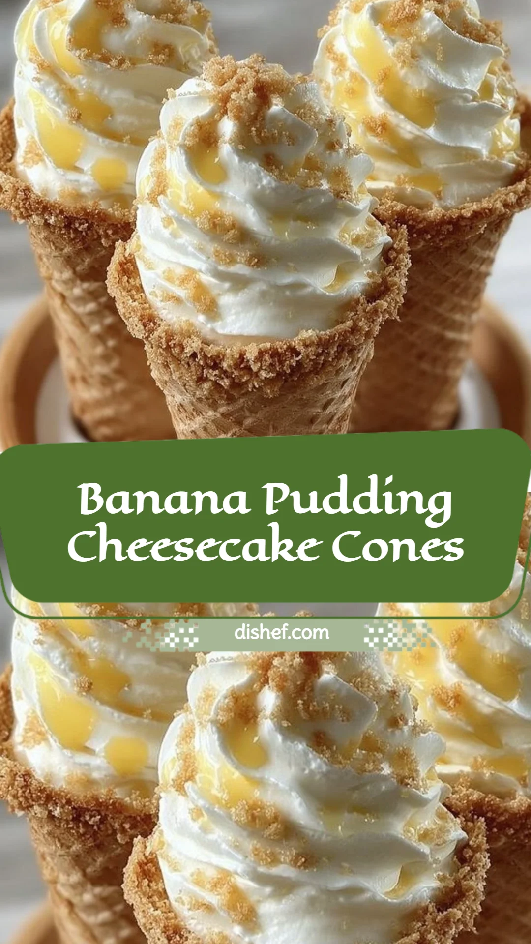 Banana Pudding Cheesecake Cones