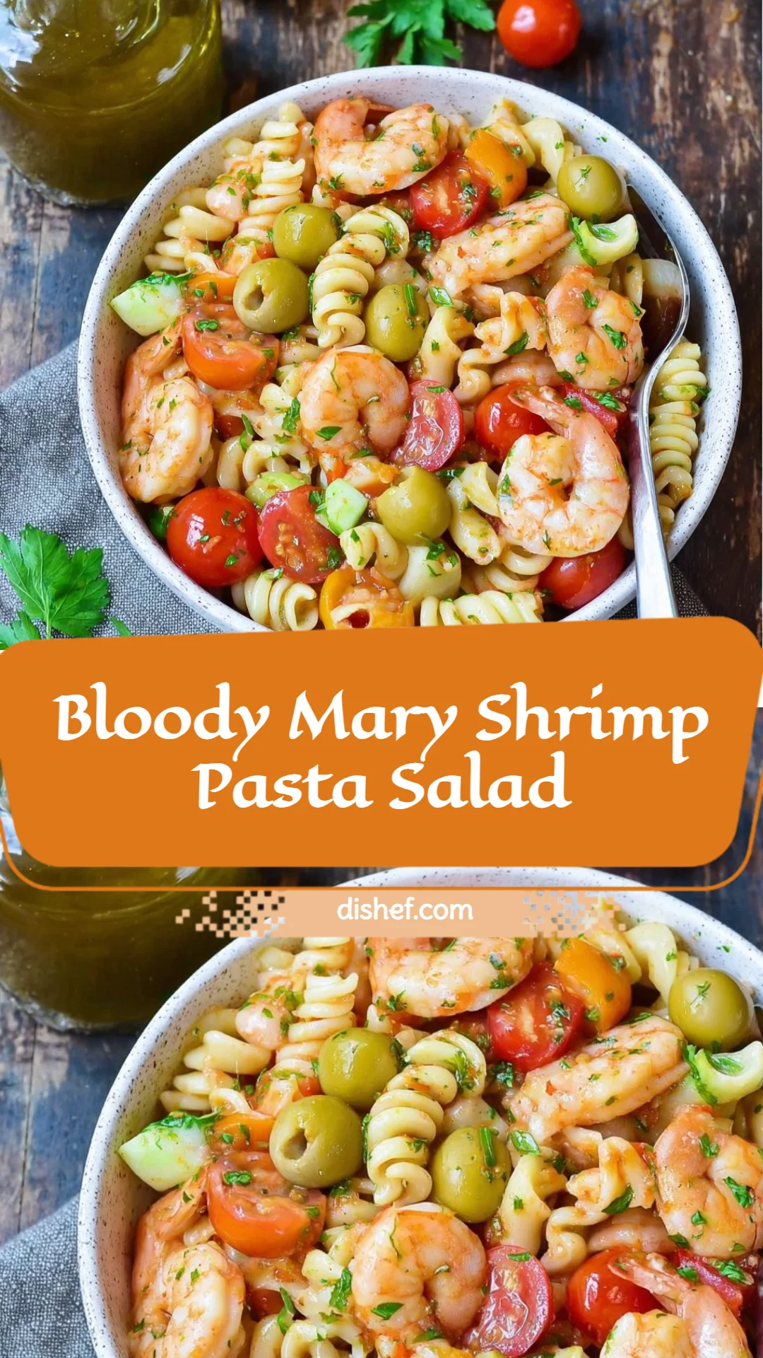 Bloody Mary Shrimp Pasta Salad