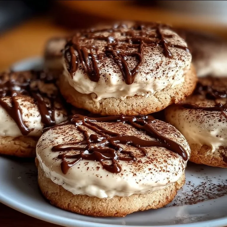 Delicious Coffee Cheesecake Cookies with creamy cheesecake filling and coffee flavor
