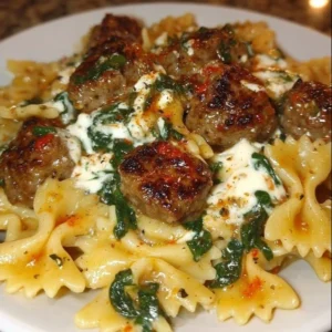 Delicious creamy pasta topped with herbs and cheese, perfect for satisfying cravings.