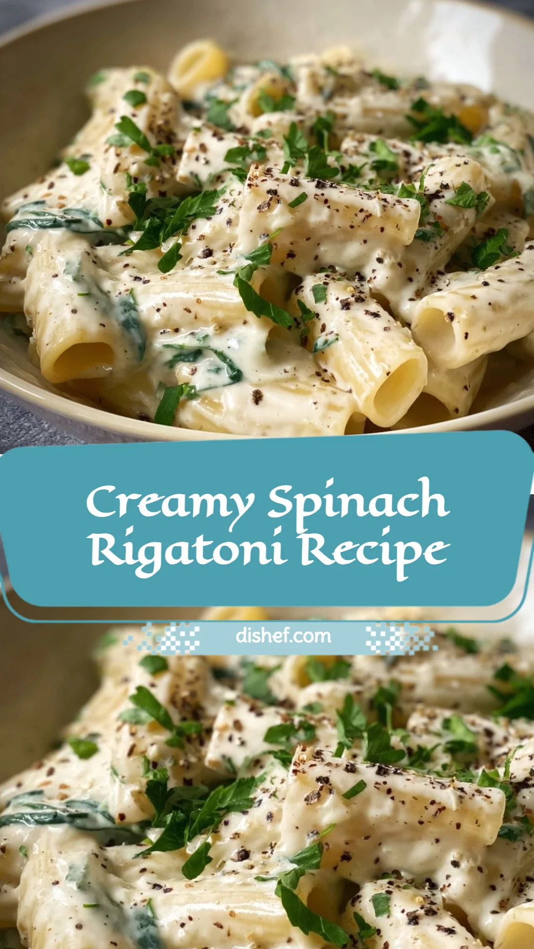 Creamy Spinach Rigatoni Recipe