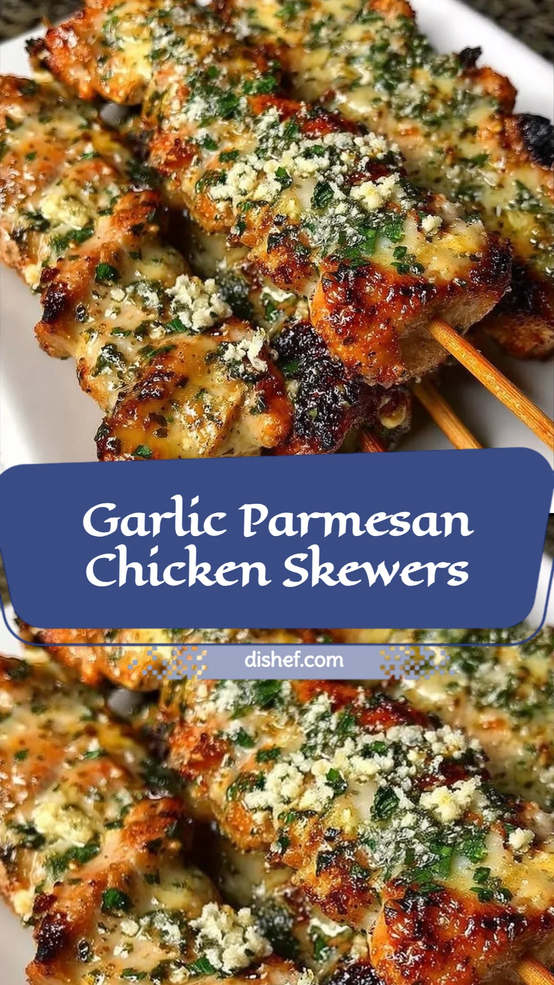 Garlic Parmesan Chicken Skewers