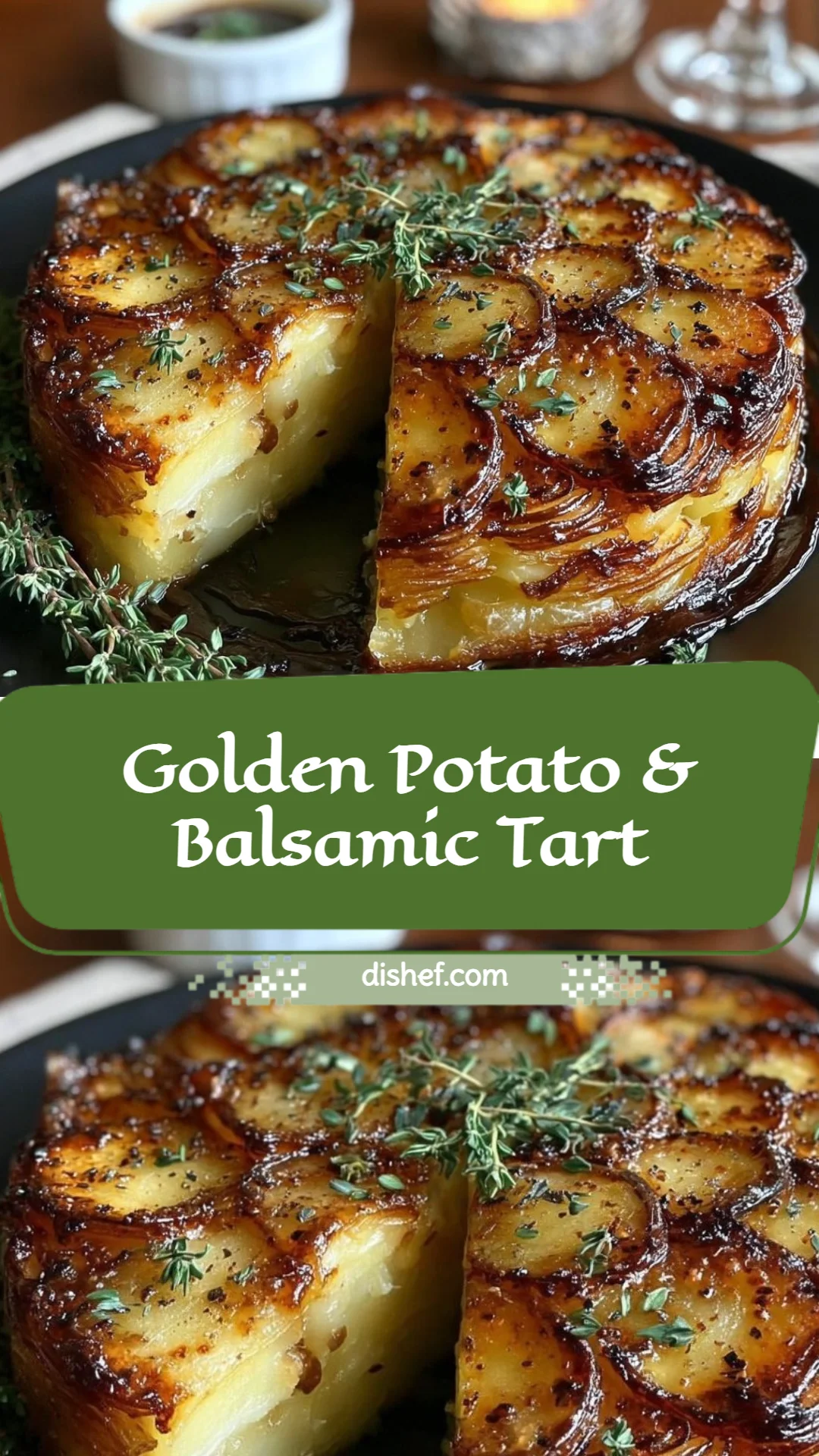 Golden Potato & Balsamic Tart