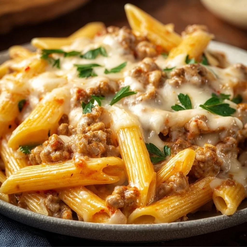 Creamy ground turkey pasta dish inspired by Gordon Ramsay, perfect for quick meals