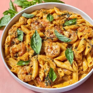 Delicious Marry Me Shrimp Pasta garnished with herbs and served in a bowl