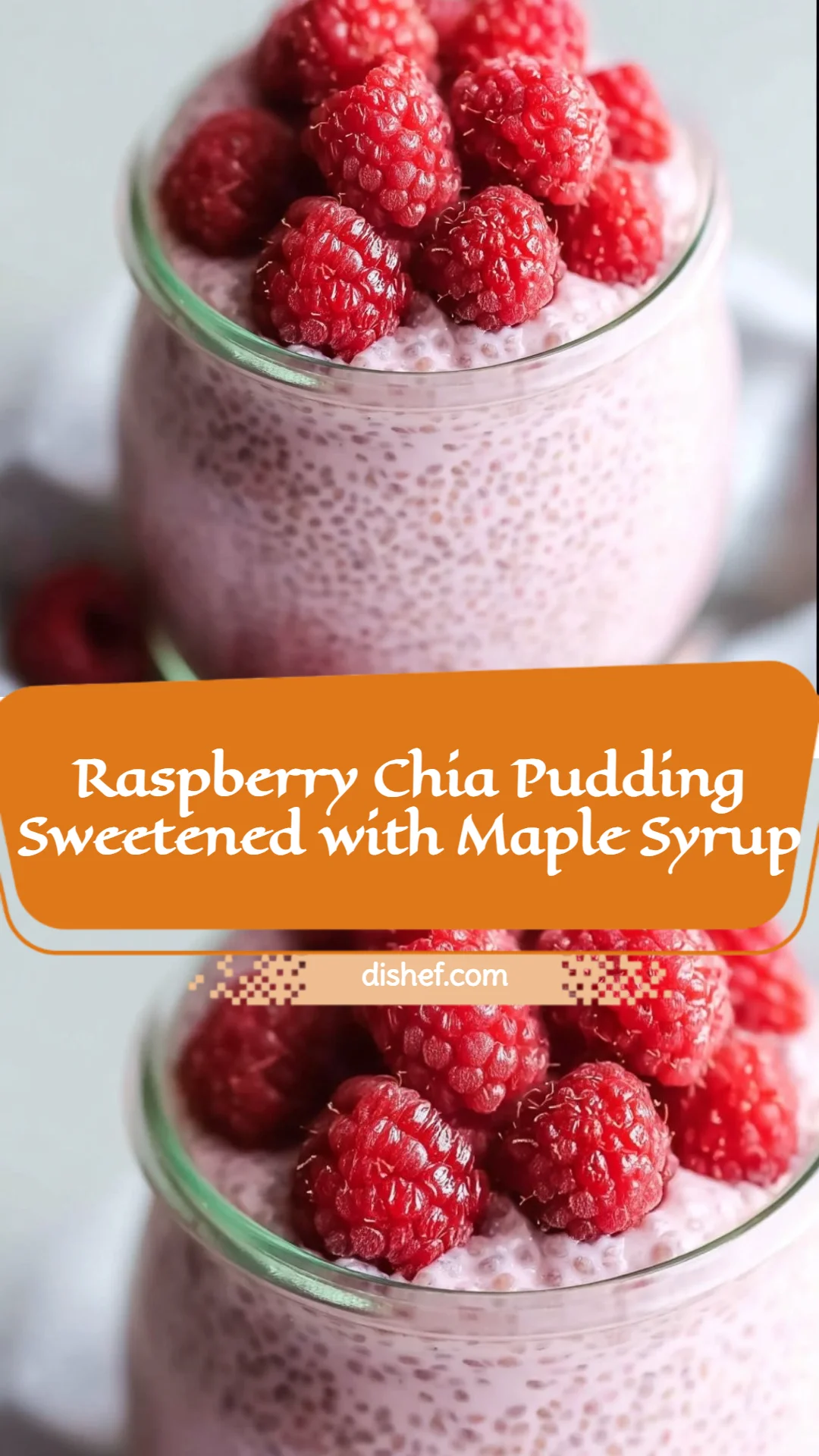 Raspberry Chia Pudding Sweetened with Maple Syrup