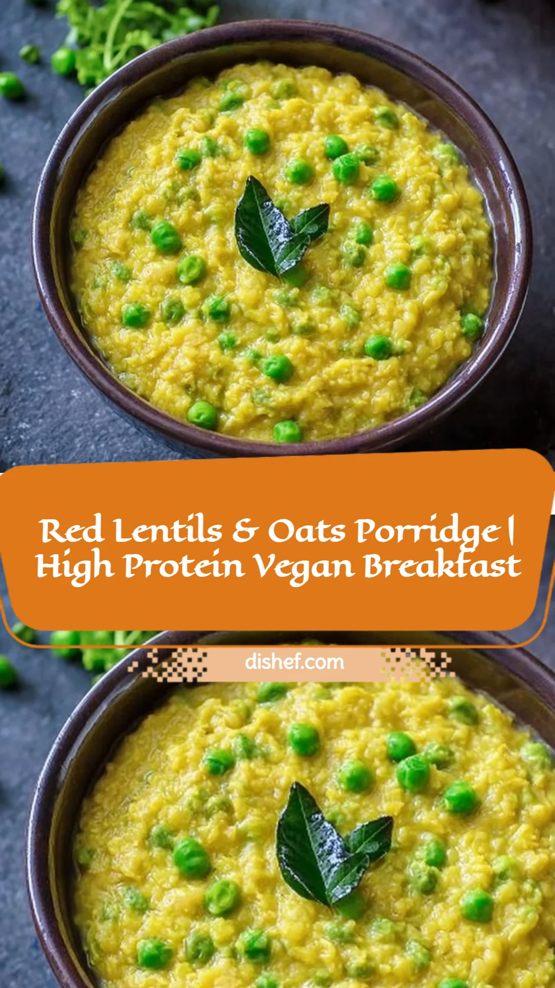 Red Lentils & Oats Porridge | High Protein Vegan Breakfast