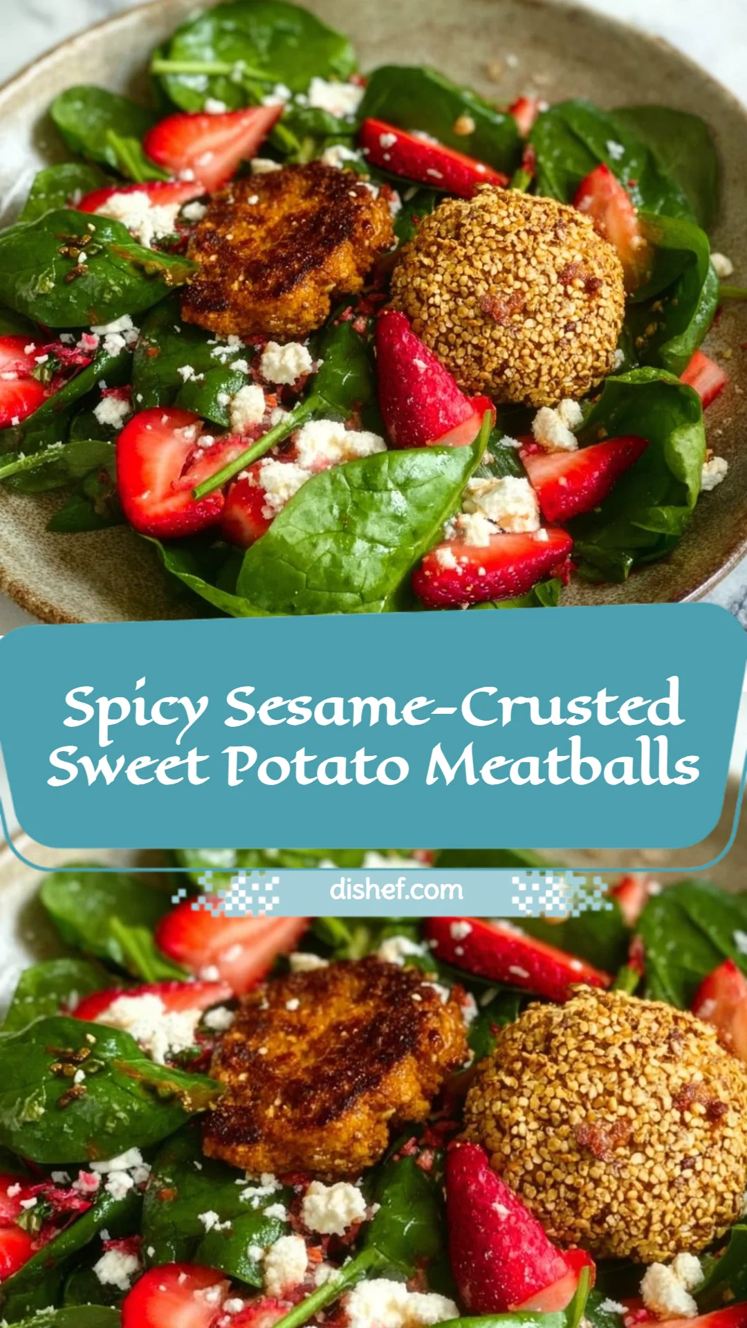 Spicy Sesame-Crusted Sweet Potato Meatballs