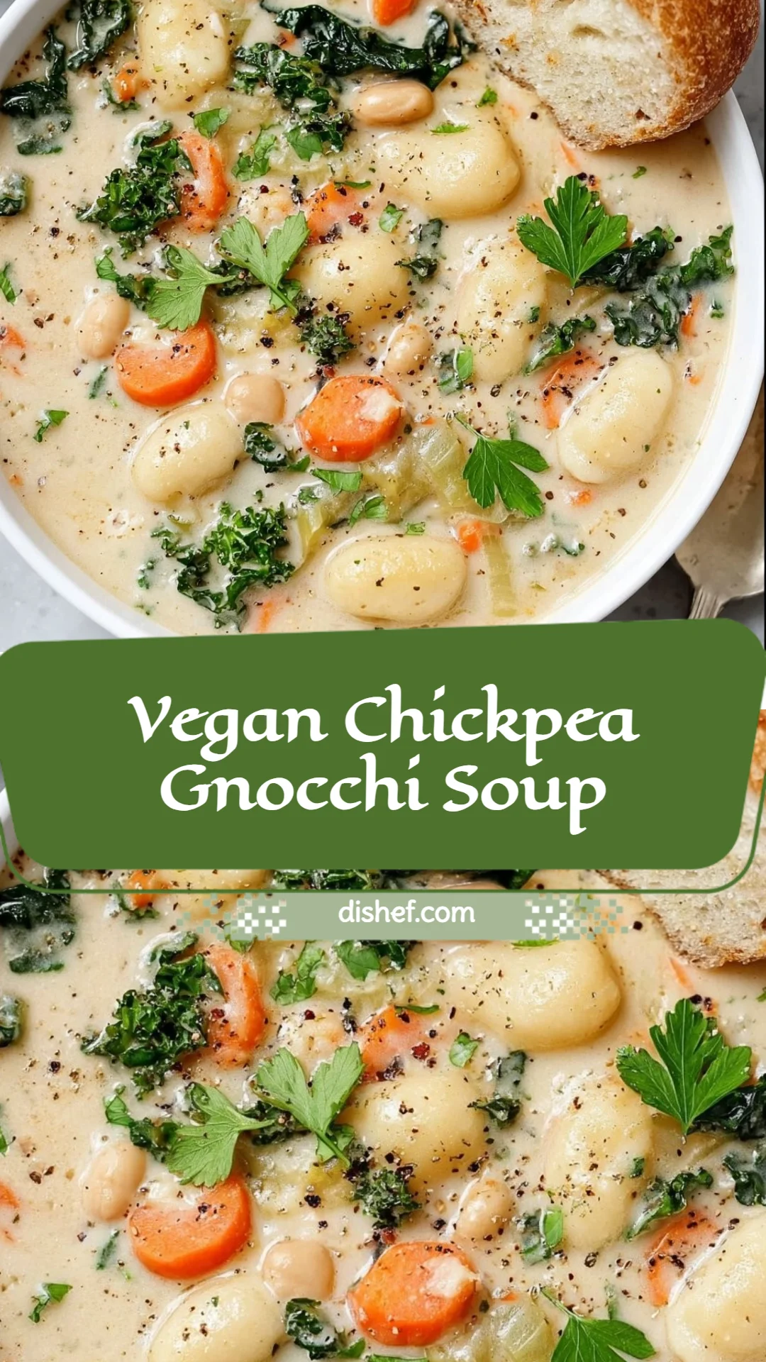 Vegan Chickpea Gnocchi Soup