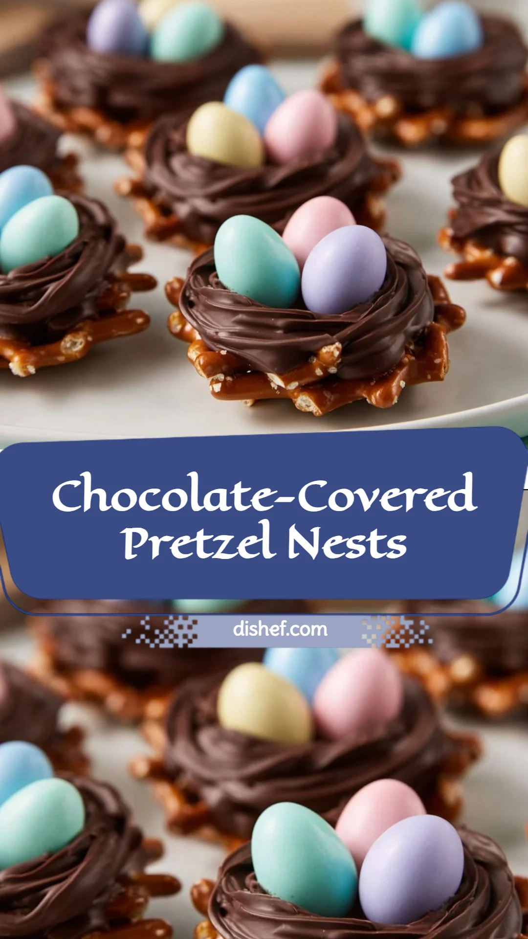 Chocolate-Covered Pretzel Nests