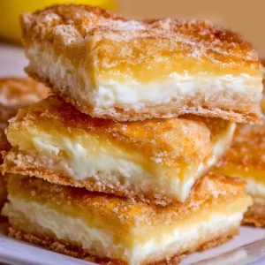 Delicious Lemon Cream Cheese Bars with a creamy texture and lemon glaze