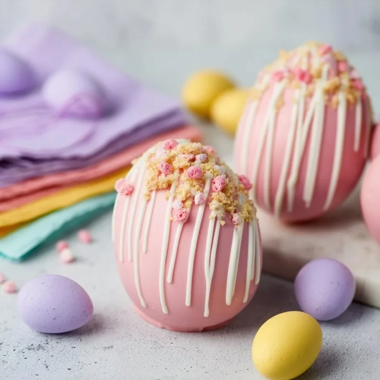 Strawberry Shortcake Easter Egg Bombs in a decorative bowl