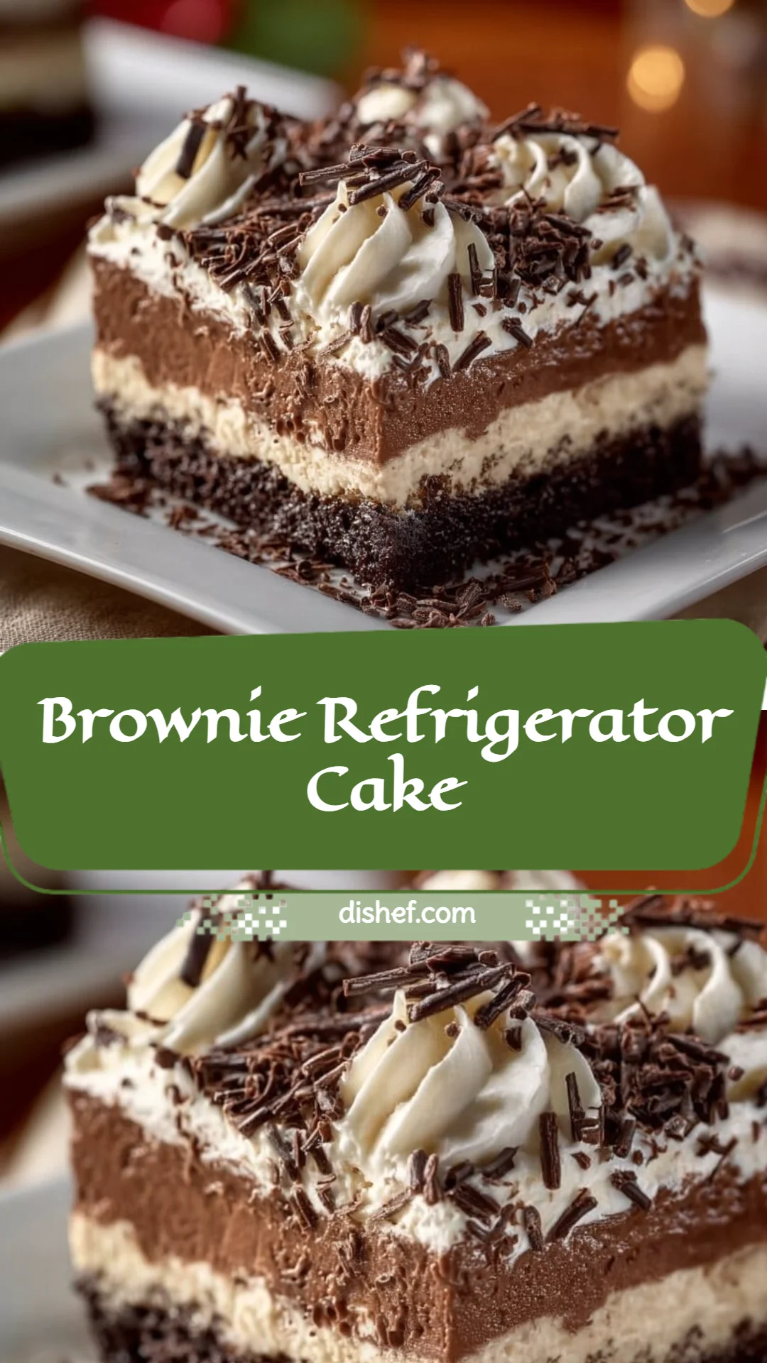 Brownie Refrigerator Cake