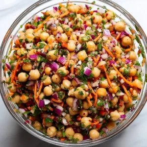 Crunchy Thai Chickpea Salad with fresh vegetables and vibrant dressing