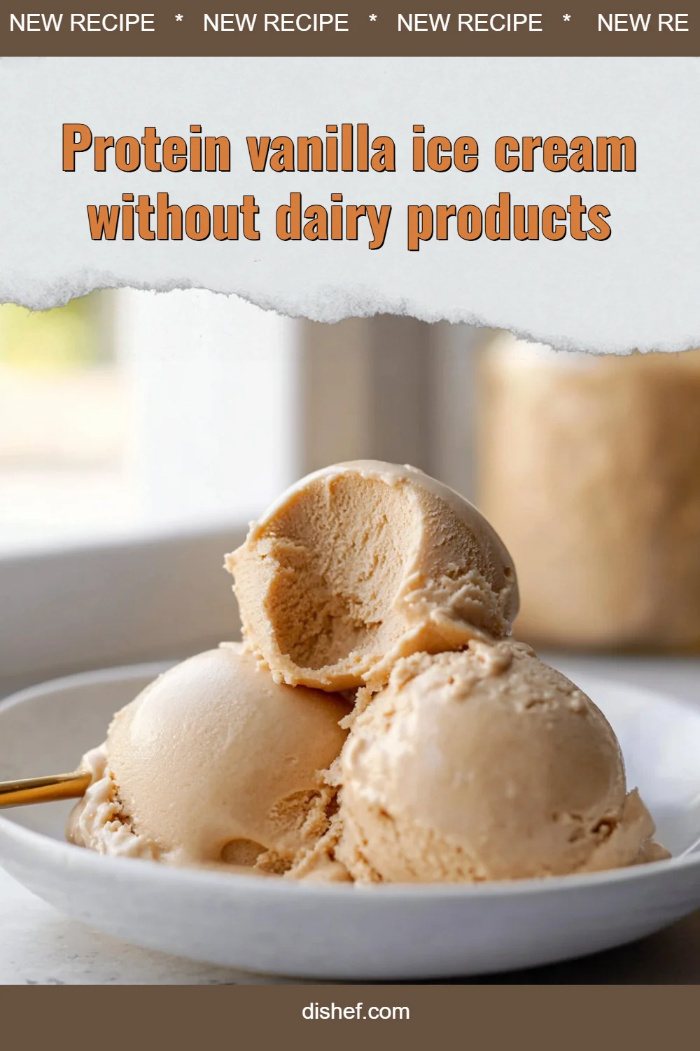 Protein vanilla ice cream without dairy products