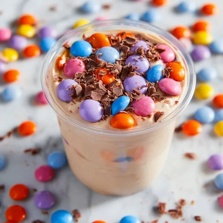 Smarties Protein Ice Cream made with Ninja Creami for a healthy dessert option
