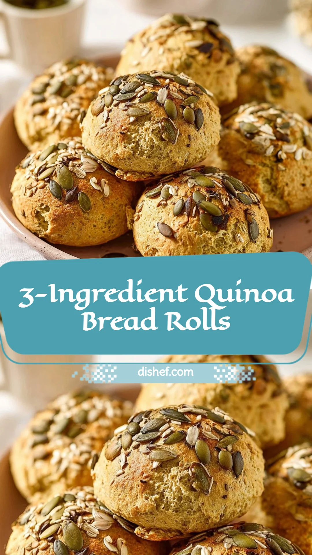3-Ingredient Quinoa Bread Rolls