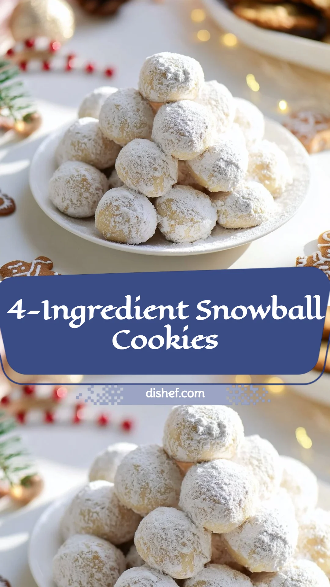 4-Ingredient Snowball Cookies