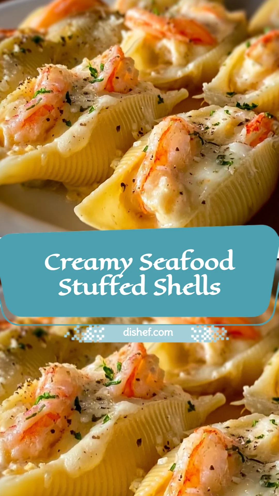 Creamy Seafood Stuffed Shells