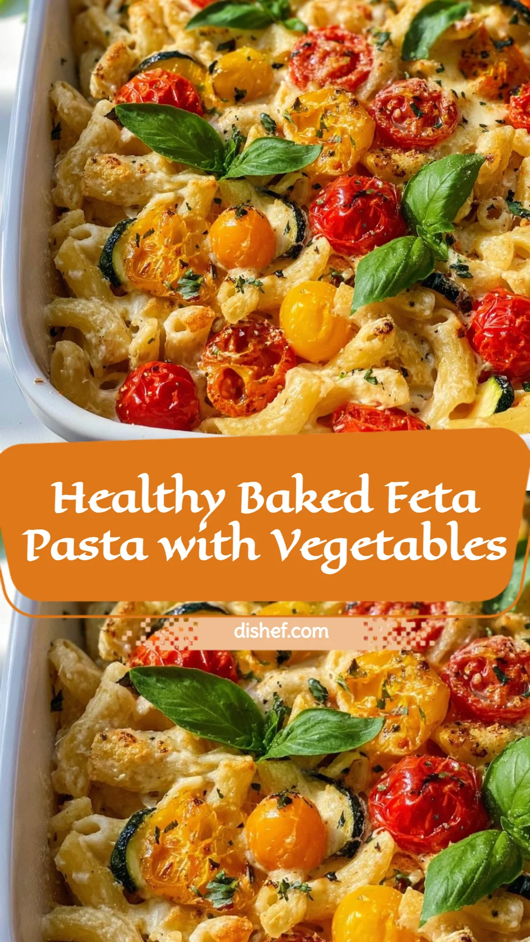 Healthy Baked Feta Pasta with Vegetables