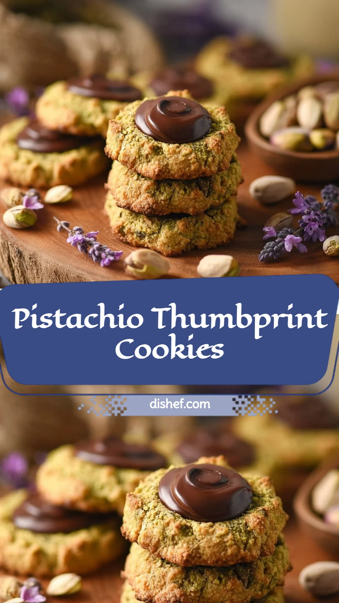 Pistachio Thumbprint Cookies