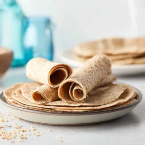 2-ingredient quinoa tortillas ready for filling and serving
