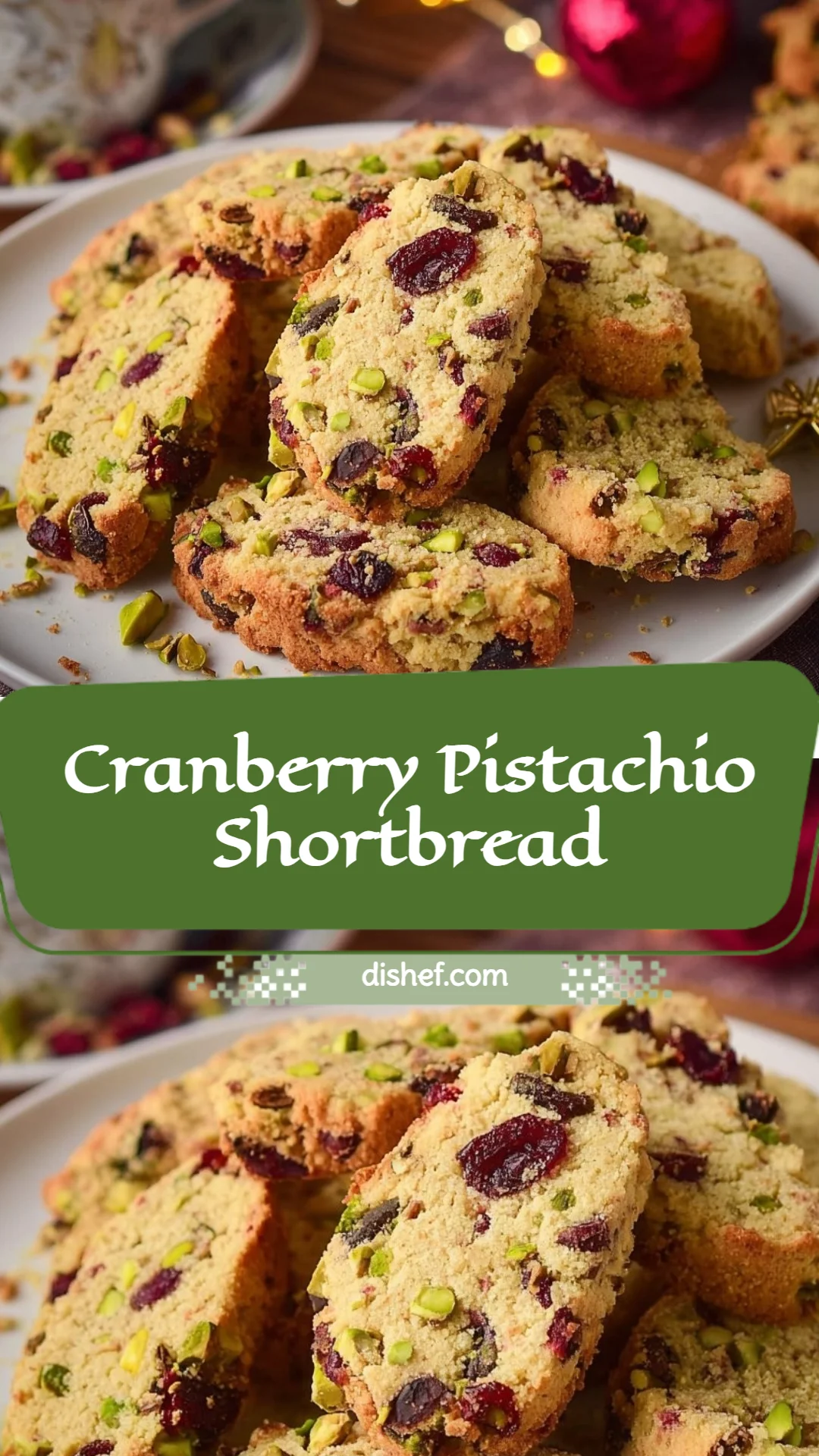 Cranberry Pistachio Shortbread