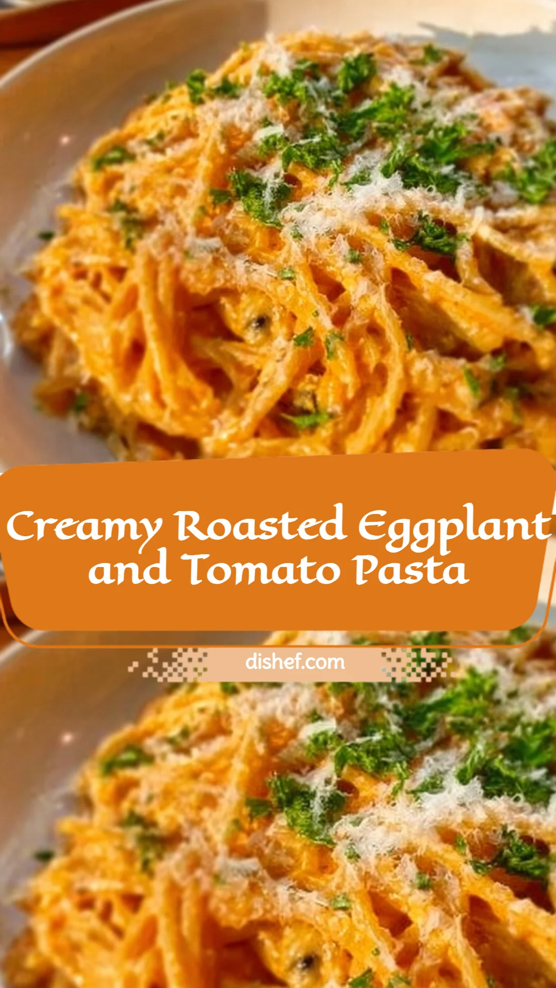 Creamy Roasted Eggplant and Tomato Pasta