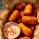 Crispy potato hash browns served golden brown on a plate