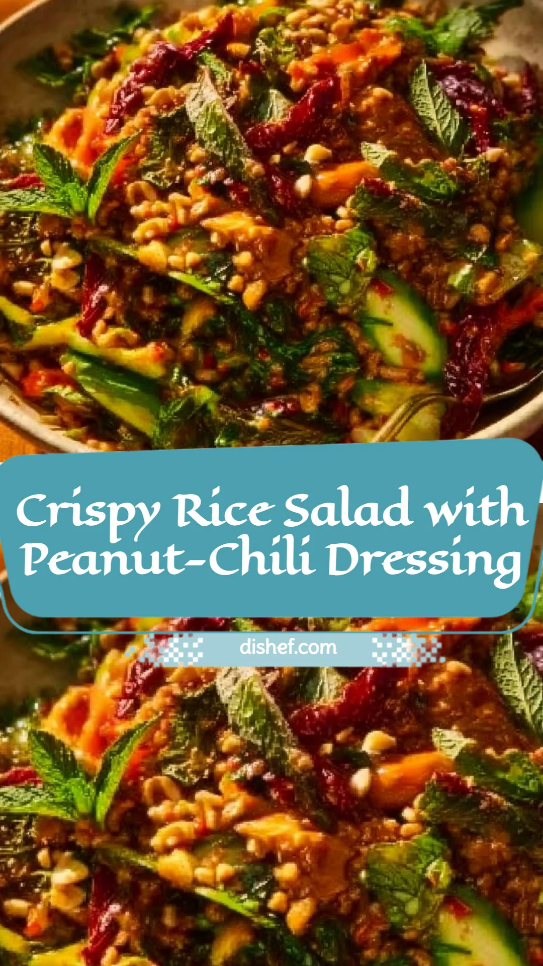 Crispy Rice Salad with Peanut-Chili Dressing