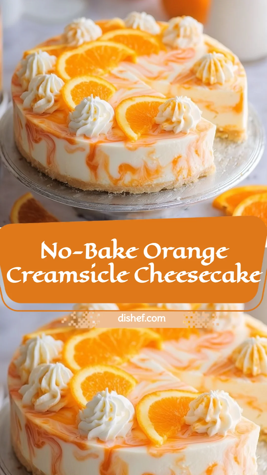 No-Bake Orange Creamsicle Cheesecake